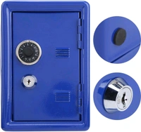 Mini Metal Cash Box, Safe Creative Piggy Bank Key Insurance Cabinet Children's Coin Bank Locker Key Lock Box Wall Mount with 2 Key, Coin Depository Safe Small Key Lock Money Safe with Drop Slot Money Savings Bank for Kids Gift Favor (1 Pc)