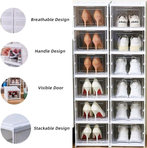 Stackable Multifunctional Storage, for Clothes Foldable Drawer Shelf Basket Utility Cart Rack Storage Organizer Cart for Kitchen, Pantry Closet, Bedroom, Bathroom, Laundry (6 Layer / 1 Pc)