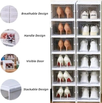 Stackable Multifunctional Storage, for Clothes Foldable Drawer Shelf Basket Utility Cart Rack Storage Organizer Cart for Kitchen, Pantry Closet, Bedroom, Bathroom, Laundry (5 Layer / 1 Pc)