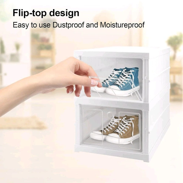 Stackable Multifunctional Storage, for Clothes Foldable Drawer Shelf Basket Utility Cart Rack Storage Organizer Cart for Kitchen, Pantry Closet, Bedroom, Bathroom, Laundry (4 Layer / 1 Pc)