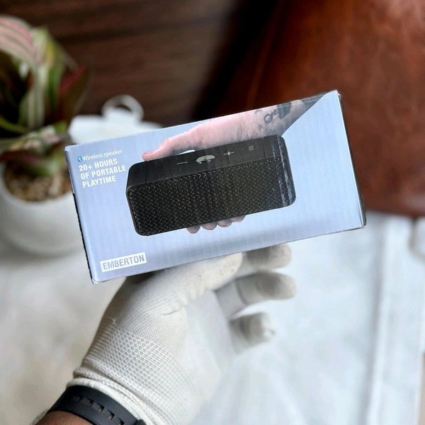 Portable Wireless Speaker - Stereo Sound, Button Control, USB Charging, Dolby Sound Enhance, Powerful Audio Setup, Rechargeable, Wireless, USB Connector, Mini Desktop Computer Speaker with TF/AUX Modes - Black