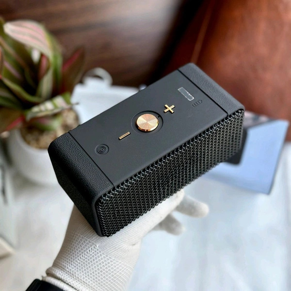 Portable Wireless Speaker - Stereo Sound, Button Control, USB Charging, Dolby Sound Enhance, Powerful Audio Setup, Rechargeable, Wireless, USB Connector, Mini Desktop Computer Speaker with TF/AUX Modes - Black