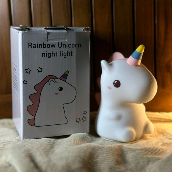 Unicorn Night Light Kids: Dimmable Silicone Night Lights, 30Min Timed Touch Squishy Lamp, Rechargeable Baby Nightlight for Bedroom, Unicorn Lamp Girls Gifts, Room Cute Decor for Children