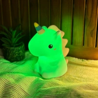 Unicorn Night Light Kids: Dimmable Silicone Night Lights, 30Min Timed Touch Squishy Lamp, Rechargeable Baby Nightlight for Bedroom, Unicorn Lamp Girls Gifts, Room Cute Decor for Children