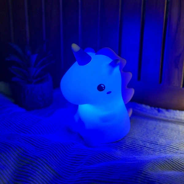 Unicorn Night Light Kids: Dimmable Silicone Night Lights, 30Min Timed Touch Squishy Lamp, Rechargeable Baby Nightlight for Bedroom, Unicorn Lamp Girls Gifts, Room Cute Decor for Children