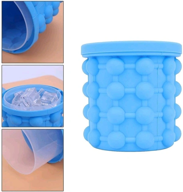 Silicone Ice Cube Maker Bucket Revolutionary Space Saving Ice-Ball Makers For Home, Party and Picnic.
