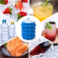 Silicone Ice Cube Maker Bucket Revolutionary Space Saving Ice-Ball Makers For Home, Party and Picnic.
