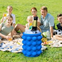 Silicone Ice Cube Maker Bucket Revolutionary Space Saving Ice-Ball Makers For Home, Party and Picnic.
