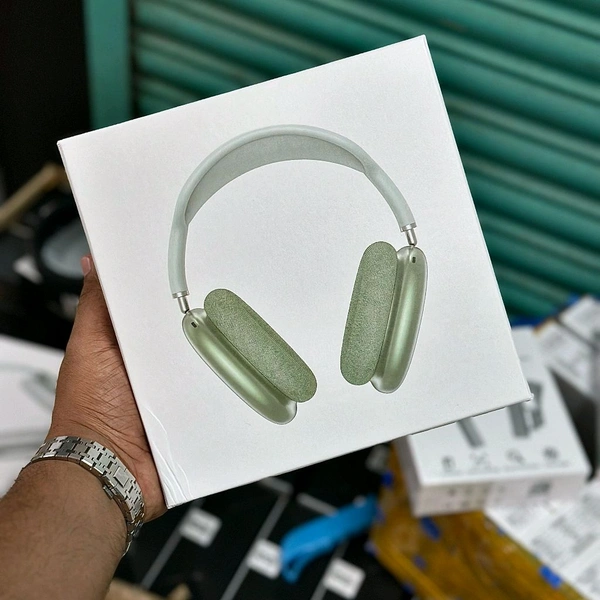 Headphones Max – Master Quality with Popup Window, Best Audio Quality With Travel Case  - Green