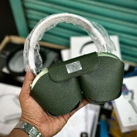 Headphones Max – Master Quality with Popup Window, Best Audio Quality With Travel Case  - Green