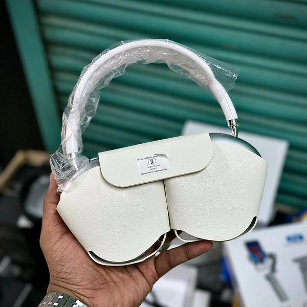 Headphones Max – Master Quality with Popup Window, Best Audio Quality With Travel Case  - White