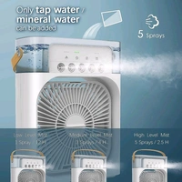 Portable Air Conditioner Fan 7 Color Changing Light Personal Air Cooler Desk Cooling Fan (Big / 1 Pc)