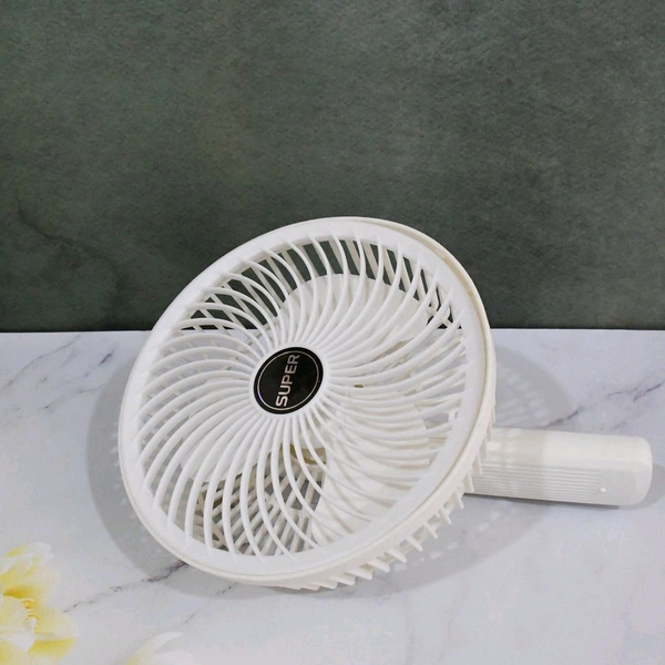 Multifunctional USB Desk Fan Low Noise Personal For Hiking Home Office Clipped Fan (1 Pc / With Brown Box) Plug & Play Fan 