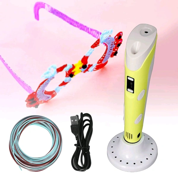 3d Printing Pen Set Easy To Use ABS Stopless Speed ​​Control Slider For Maintenance, 3D Drawing Pen for Kids and Adults | 3D Printing Pen - Perfect for DIY and Crafting Temperature Control and LCD Display (1 Pc)
