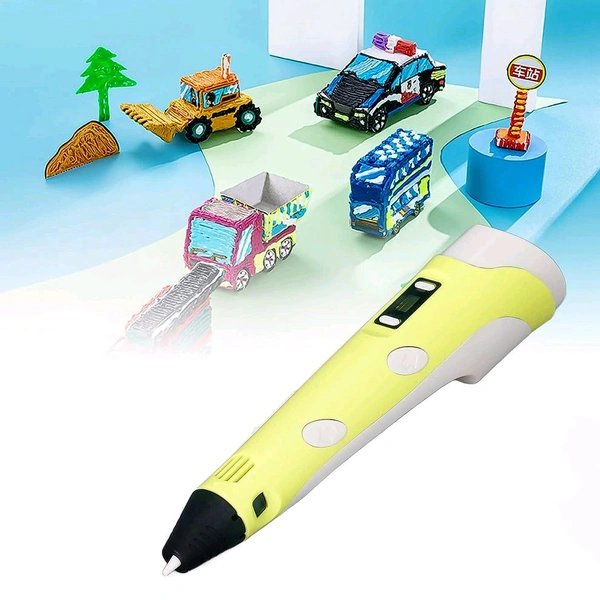 3d Printing Pen Set Easy To Use ABS Stopless Speed ​​Control Slider For Maintenance, 3D Drawing Pen for Kids and Adults | 3D Printing Pen - Perfect for DIY and Crafting Temperature Control and LCD Display (1 Pc)
