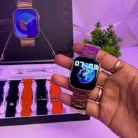 Series 9 Pro 7-in-1 Strap Combo Smartwatch – Premium Quality with 2.09" High-Definition Display, 45mm Dial with Secure Strap Lock, Wireless Charging, and 7 Awesome Premium Straps