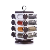 Ganesh Multipurpose Revolving Spice Rack With 16 Pcs Dispenser each 100 ml Plastic Spice ABS Material 1 Piece Spice Set 1 Piece Spice Set (Plastic)