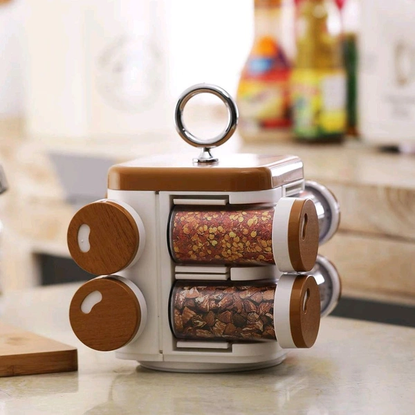 Ganesh 12-Jar Revolving Spice Rack Masala Box