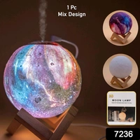 2 in 1 LED Printed Moon Lamp & Aroma Diffuser Aromatherapy USB Air Humidifier 3D Moon Lamp, Air Humidifier Home, Portable USB LED Moon Lamp, 3D Illusion Lamp, Home Decor, Birthday and Christmas Gifts for Girls, Women, Men (1 Pc)