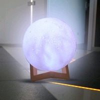 Moon Night Lamp with Plastic Stand Night Lamp for Bedroom