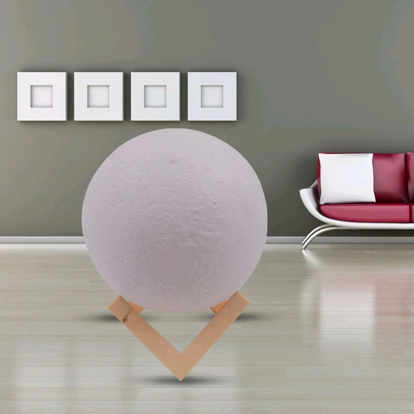 Moon Night Lamp with Plastic Stand Night Lamp for Bedroom