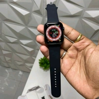 New Series 8 45mm Smartwatch For Men Women With Wireless Answer/Make Calls, 2.06 Inch Curved AMOLED Screen, Sports Modes Fitness Tracker, Find Phone, Weather, Customized Watch Face, Water Reminder, Camera Control Compatible With Android And IOS