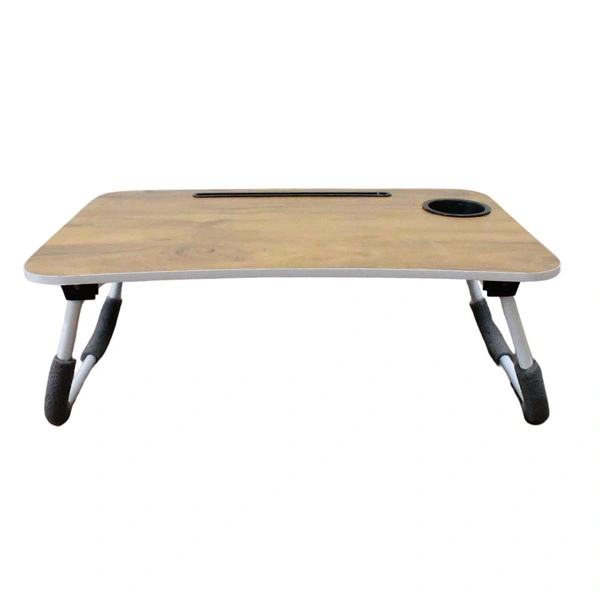 Multi-Purpose Laptop Desk for Study and Reading with Foldable, Cupholder & Drawer Non-Slip Legs Reading Table Tray, Laptop Table, Laptop Stands, Laptop Desk, Foldable Study Laptop Table