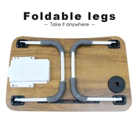 Multi-Purpose Laptop Desk for Study and Reading with Foldable, Cupholder & Drawer Non-Slip Legs Reading Table Tray, Laptop Table, Laptop Stands, Laptop Desk, Foldable Study Laptop Table