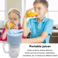 Crusher Juicer With Handle & Straw for Smoothie Sipper USB Rechargeable 6 Stainless Steel Blades Compact Juicer Mixer, Juicer Portable Fresh Juice Blender Portable Electric Juicer (420 ML)

