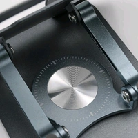 Aluminum Alloy 360°Rotating Bracket, Adjustable Laptop Stand, Portable Foldable Ergonomic Laptop Support - Black