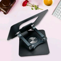 Aluminum Alloy 360°Rotating Bracket, Adjustable Laptop Stand, Portable Foldable Ergonomic Laptop Support - Black