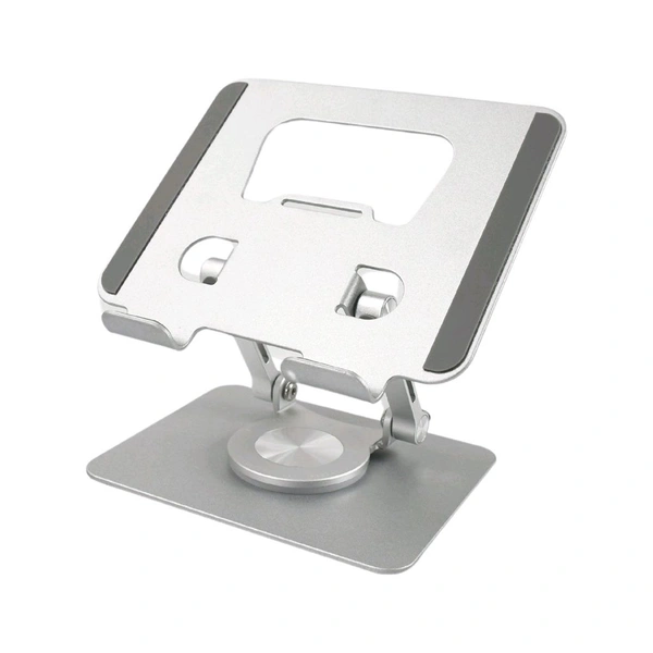 Aluminum Alloy 360°Rotating Bracket, Adjustable Laptop Stand, Portable Foldable Ergonomic Laptop Support - Silver