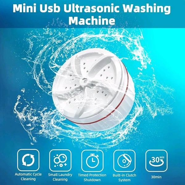 Mini Washing Machine Turbine Washing Machine Door Hinge Lightweight Turbo Washer with USB Cable For Home, Camping, College, Rooms Use