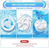 Mini Washing Machine Turbine Washing Machine Door Hinge Lightweight Turbo Washer with USB Cable For Home, Camping, College, Rooms Use