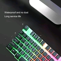 Key Wired Keyboard Mouse Set Backlight USB Colorful Ergonomic Stable Backlit Keyboard Mouse Combo USB Gaming Keyboard Mouse for Laptop PC Gamers (2 Pc Set)