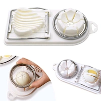 Egg Slicer, Egg Cutter, Egg Slicer for Hard Boiled Eggs Quickly and Effectively, 2 in 1 Stainless Steel Egg Slicer (1 Pc)