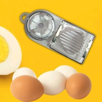 Egg Slicer, Egg Cutter, Egg Slicer for Hard Boiled Eggs Quickly and Effectively, 2 in 1 Stainless Steel Egg Slicer (1 Pc)