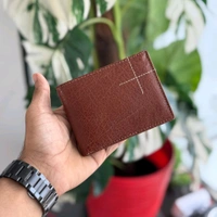 Classic Men's Genuine Leather Wallet With Card Holder, Perfect For Personal Use And Gifting
