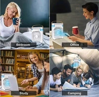 Mini Cooling Fan with Mist Spray & Water Tank, USB Rechargeable | 3-Speed Modes | Portable Air Cooler | Ideal for Home, Office & Travel

