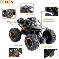 Remote Control Car with Camera Off-Road Remote Control Truck Monster Trucks for Boys 8-12 Birthday Gift For Kids Adults Gift For Boys And Girls HD Camera Rock Crawler Monster Truck Toy