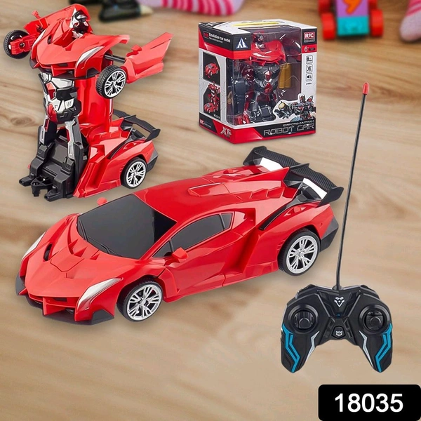 2 In 1 Automatic Robot Converted Remote Control Car With Light Scale 360°Drifting Deformation Robot Car Toy Kids Boys, Robot Convert Unique Toy For Boys
