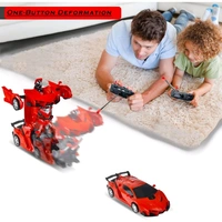 2 In 1 Automatic Robot Converted Remote Control Car With Light Scale 360°Drifting Deformation Robot Car Toy Kids Boys, Robot Convert Unique Toy For Boys