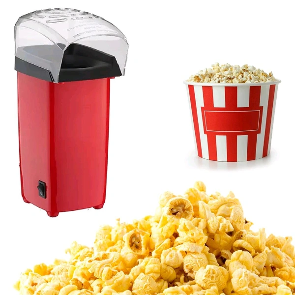 Oil-Free Hot Air Popcorn Maker – Quick, Easy, & Healthy Snack for Home