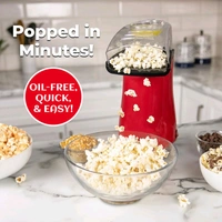 Oil-Free Hot Air Popcorn Maker – Quick, Easy, & Healthy Snack for Home