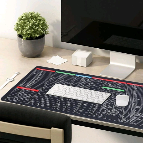 Mat of Shortcut Keyboard Mouse Pad Mat Mouse Pads for Desk Quick Key Super Large Anti-slip Keyboard Pad Desk Accessories Desktop Mouse Pad Office Oversized Big Mouse Pad Rubber