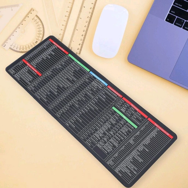 Mat of Shortcut Keyboard Mouse Pad Mat Mouse Pads for Desk Quick Key Super Large Anti-slip Keyboard Pad Desk Accessories Desktop Mouse Pad Office Oversized Big Mouse Pad Rubber