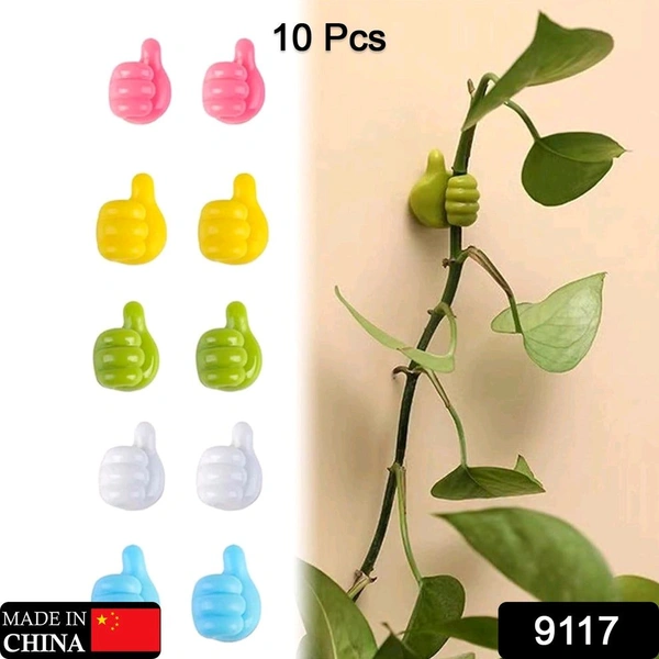 Thumb Cable Clips,Cord Holder Multi-Functional Wall Hooks Cable Organizer Cable Management for Desk Home Office Car Multi Color - Pack Of 20