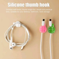 Thumb Cable Clips,Cord Holder Multi-Functional Wall Hooks Cable Organizer Cable Management for Desk Home Office Car Multi Color - Pack Of 20
