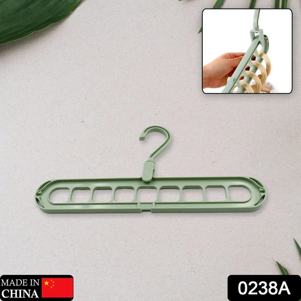 HOLE PLASTIC HANGER HANGING HOOK INDOOR WARDROBE CLOTHES ORGANIZATION STORAGE BALCONY WINDOWSILL SUIT RACKS - Pack Of 5