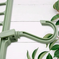 HOLE PLASTIC HANGER HANGING HOOK INDOOR WARDROBE CLOTHES ORGANIZATION STORAGE BALCONY WINDOWSILL SUIT RACKS - Pack Of 10